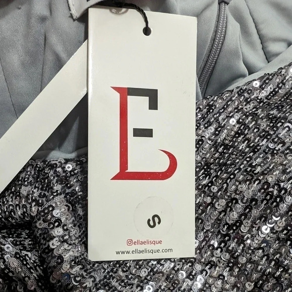 💘 Center Of Attention Ellae Lisque Dress In Charcoal - Picture 7 of 9